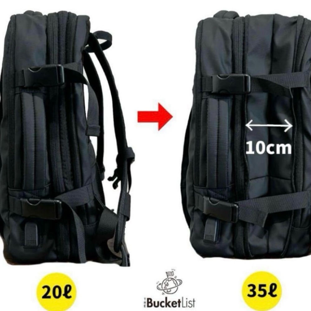NWOT BUCKETLIST Black travel Backpack